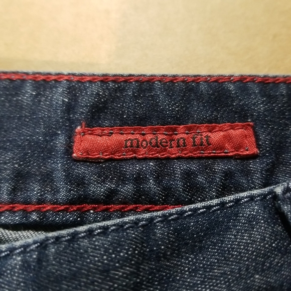 Alberto Jeans Modern Fit Luxury T400 Men's 40x26 Medium Wash (hemmed) DARK BLUE - Picture 4 of 11